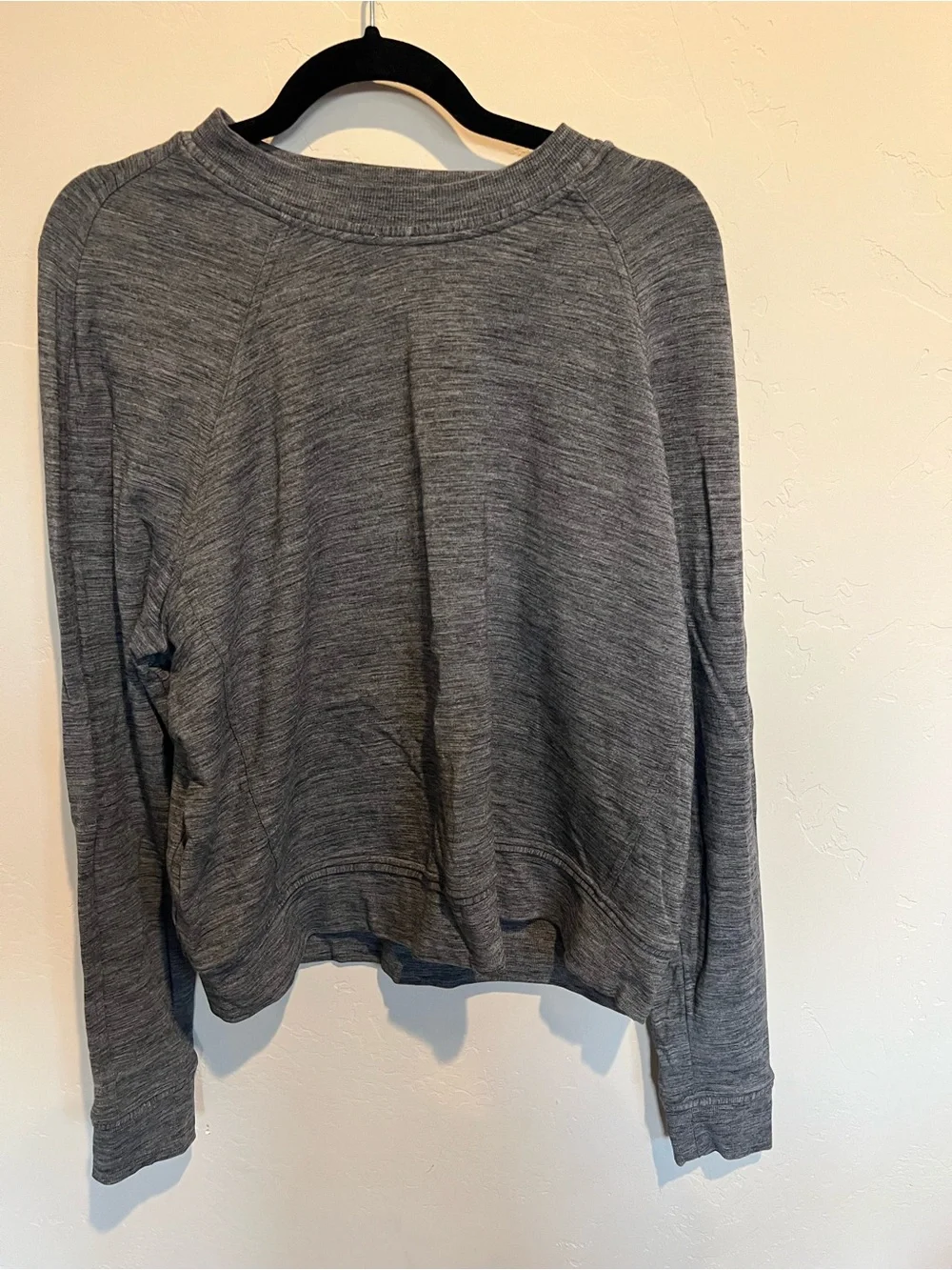 lululemon Soft Stretch Crewneck Pullover Heathered Gray Size 12